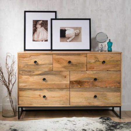 Imari Industrial Mango Large Chest Of Drawers
